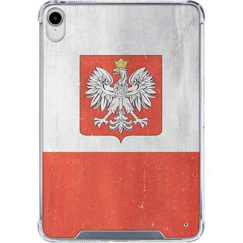 Poland Flag Distressed iPad 11th Gen (2025) Clear Case